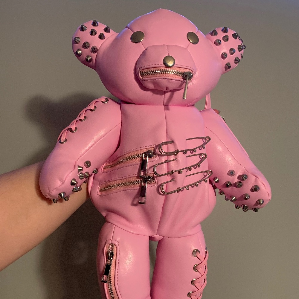 Dolls kill pink Tormented Teddy Backpack